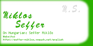 miklos seffer business card
